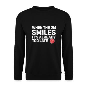 Smiles Nerd Rollenspiel Geek Geschenk - Unisex Pullover - Schwarz - Vorne - Alina (178cm) & Michal (187cm)