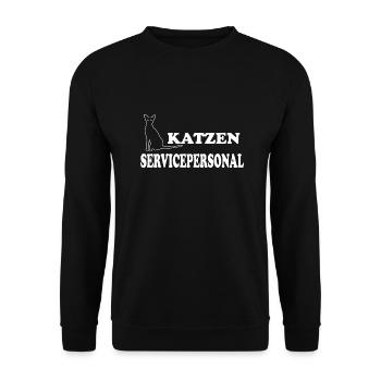 Katzen Personal Katzenhalter - Unisex Pullover - Schwarz - Vorne - Alina (178cm) & Michal (187cm)