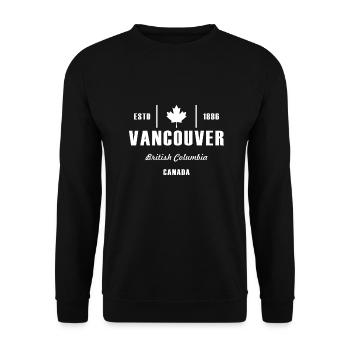Vancouver canada gift flag Canadian - Unisex Sweatshirt - black - Front - Alina (178cm) & Michal (187cm)