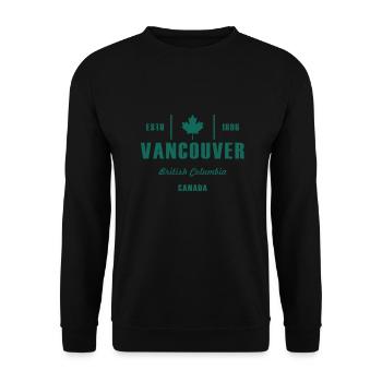 Vancouver canada gift flag Canadian - Unisex Sweatshirt - black - Front - Alina (178cm) & Michal (187cm)