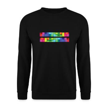 Rainbow Regenbogen Pride Homosexual Kleidung Mann - Unisex Pullover - Schwarz - Vorne - Alina (178cm) & Michal (187cm)