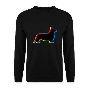 CMYK Welsh Corgi Cardigan - Unisex Sweatshirt - black - Front - Alina (178cm) & Michal (187cm)