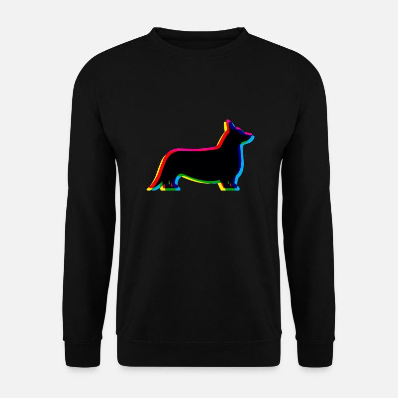 CMYK Welsh Corgi Cardigan - Unisex Pullover - Schwarz
