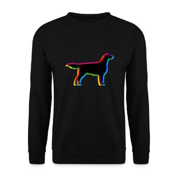 CMYK Irish Red and White Setter - Unisex Sweatshirt - black - Front - Alina (178cm) & Michal (187cm)