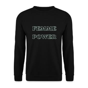 Woman power | For feminists| Equality - Unisex Sweatshirt - black - Front - Alina (178cm) & Michal (187cm)