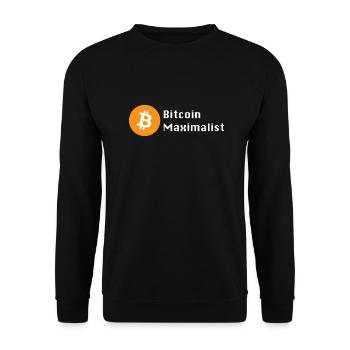 Bitcoin-Maximalist - Unisex Pullover - Schwarz - Vorne - Alina (178cm) & Michal (187cm)