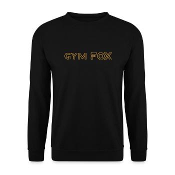 GYM - FOX - Motivating Gym Workout Collection - Unisex Sweatshirt - black - Front - Alina (178cm) & Michal (187cm)