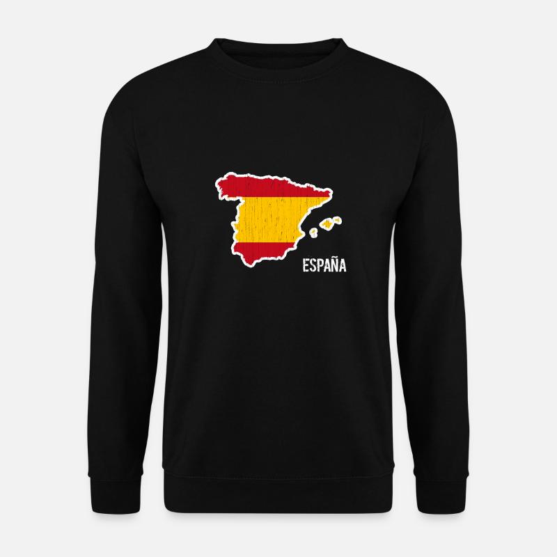 Spain, flag, outline, souvenir - Unisex Sweatshirt - black
