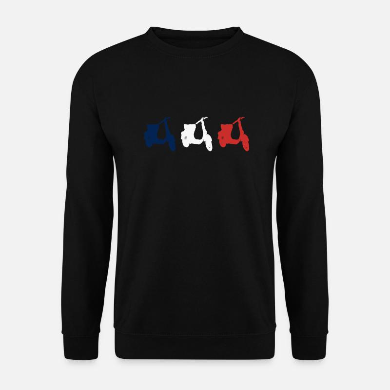 Frankreich Motorroller Scooter Moped - Unisex Pullover - Schwarz