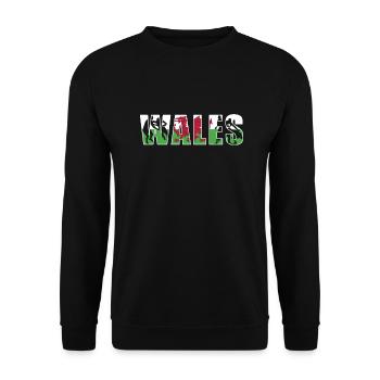 Wales Rugby - Unisex Sweatshirt - black - Front - Alina (178cm) & Michal (187cm)