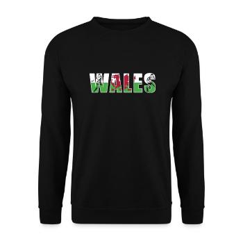 Wales Rugby - Unisex Sweatshirt - black - Front - Alina (178cm) & Michal (187cm)