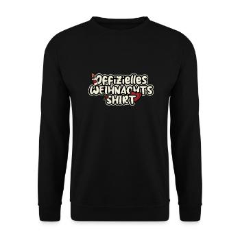 Offizielles Weihnachtsshirt Weihnachten - Unisex Pullover - Schwarz - Vorne - Alina (178cm) & Michal (187cm)