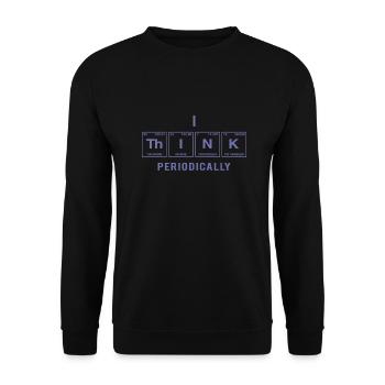 I THINK - mit Elementen des Periodensystems - Unisex Pullover - Schwarz - Vorne - Alina (178cm) & Michal (187cm)