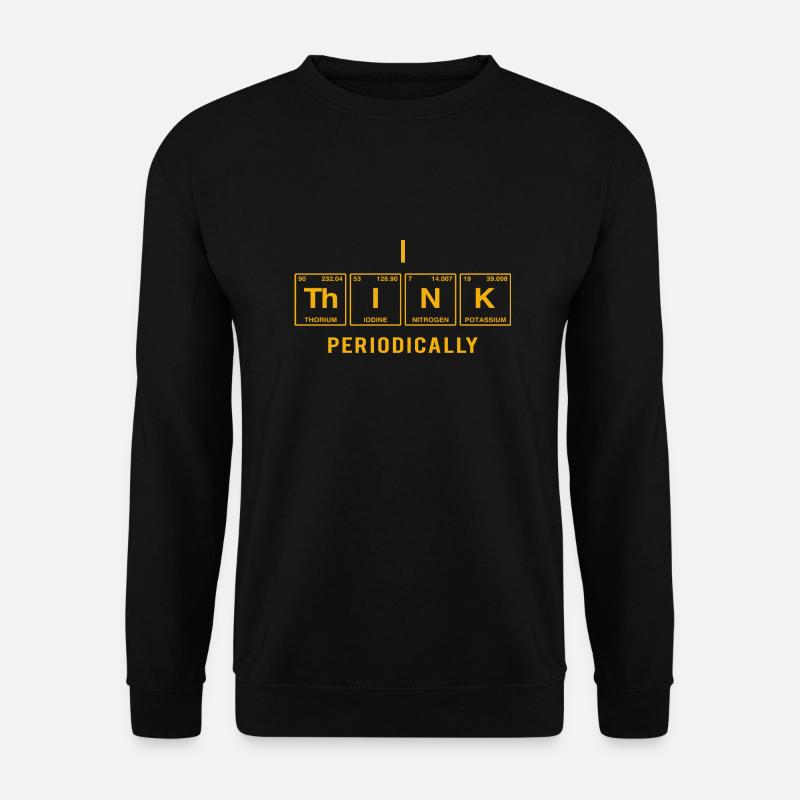 I THINK - mit Elementen des Periodensystems - Unisex Pullover - Schwarz
