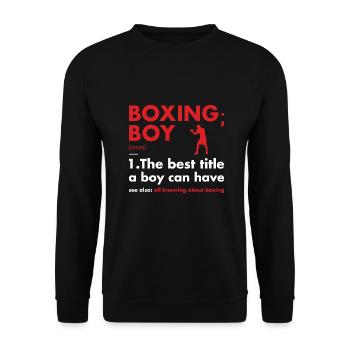 Sport Boy Definition Boxing - Unisex Pullover - Schwarz - Vorne - Alina (178cm) & Michal (187cm)