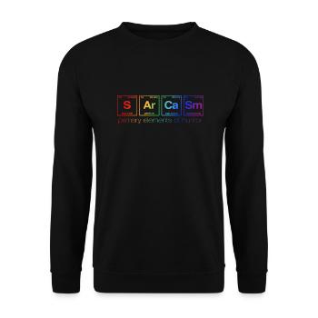 Drôle de dicton: SARCASME - Perdiode System LGBTQ - Sweat-shirt Unisexe - noir - Devant - Alina (178cm) & Michal (187cm)