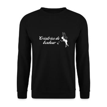créatrice de bonheur - Sweat-shirt Unisexe - noir - Devant - Alina (178cm) & Michal (187cm)