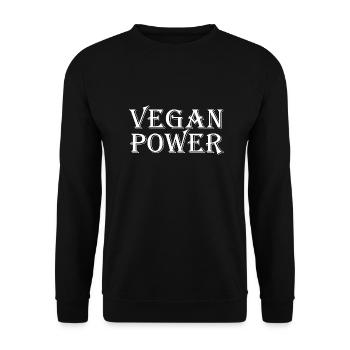 Vegan gift idea for vegans - Unisex Sweatshirt - black - Front - Alina (178cm) & Michal (187cm)