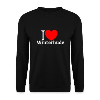 J’adore Winterhude - Sweat-shirt Unisexe - noir - Devant - Alina (178cm) & Michal (187cm)