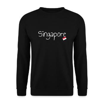 Singapore - Unisex Sweatshirt - black - Front - Alina (178cm) & Michal (187cm)