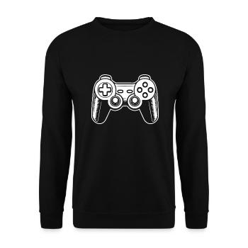 Controller Gaming Video Games Gamepad - Unisex Sweatshirt - black - Front - Alina (178cm) & Michal (187cm)