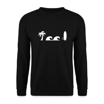 Surfing Surfboard Surfer Wassersport - Unisex Pullover - Schwarz - Vorne - Alina (178cm) & Michal (187cm)