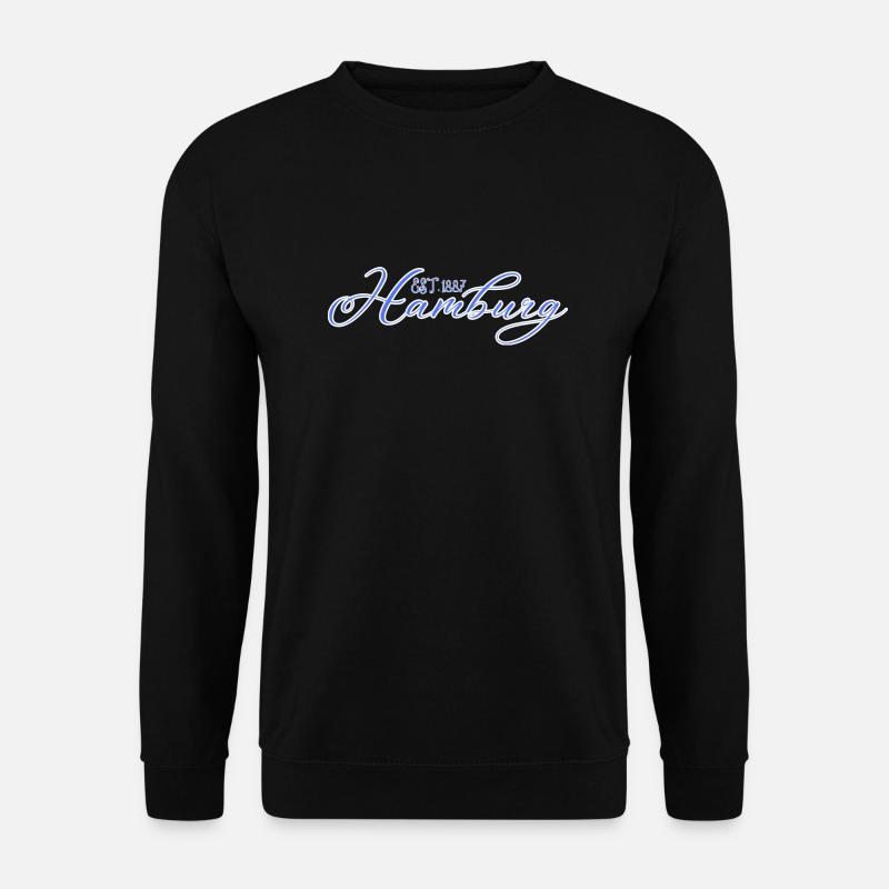 Hamburg BlauWeiß - Unisex Pullover - Schwarz
