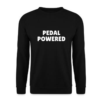 Pedal Powered cycling slogan, bike lover gift - Unisex Sweatshirt - black - Front - Alina (178cm) & Michal (187cm)