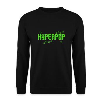 Rétro des années 90 Hyperpop Musique esthétique - Sweat-shirt Unisexe - noir - Devant - Alina (178cm) & Michal (187cm)
