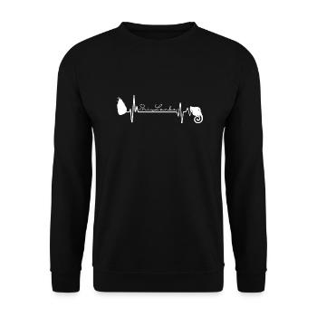 SRI LANKA Heartbeat - Unisex Sweatshirt - black - Front - Alina (178cm) & Michal (187cm)