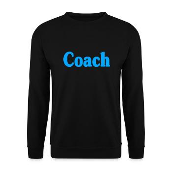 Trainer Training Sport Sportler Verein Team - Unisex Pullover - Schwarz - Vorne - Alina (178cm) & Michal (187cm)