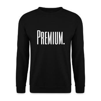 Premium. Design - Unisex Pullover - Schwarz - Vorne - Alina (178cm) & Michal (187cm)