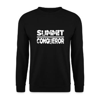 Happy High-Altitude Climbing - Unisex Sweatshirt - black - Front - Alina (178cm) & Michal (187cm)