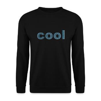 The word "cool" dotted - Unisex Sweatshirt - black - Front - Alina (178cm) & Michal (187cm)
