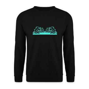 2 DJ Monster Freunde Horror Halloween Mischpult - Unisex Pullover - Schwarz - Vorne - Alina (178cm) & Michal (187cm)