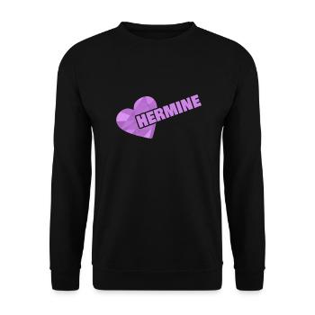 Gift for Hermione - Unisex Sweatshirt - black - Front - Alina (178cm) & Michal (187cm)