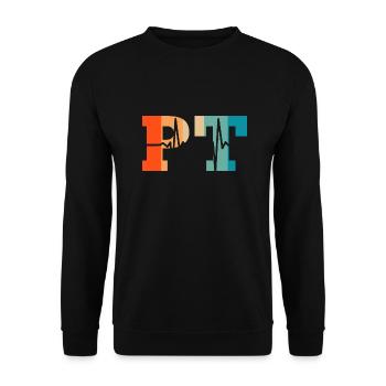 Battement de cœur rétro physical therapist - Sweat-shirt Unisexe - noir - Devant - Alina (178cm) & Michal (187cm)