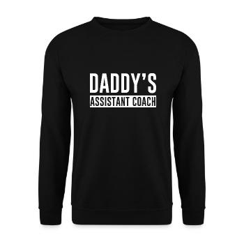 Daddy's Assistant Coach 2 - Unisex Pullover - Schwarz - Vorne - Alina (178cm) & Michal (187cm)