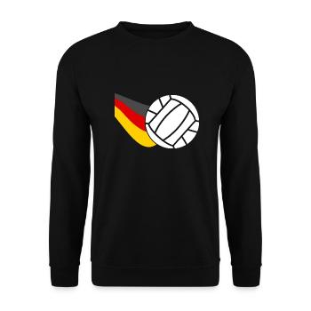 Handball players Germany flag handball - Unisex Sweatshirt - black - Front - Alina (178cm) & Michal (187cm)