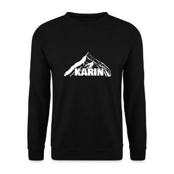 Karin - Unisex Sweatshirt - black - Front - Alina (178cm) & Michal (187cm)
