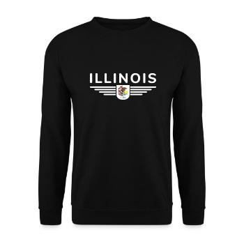Illinois Fan T-Shirt – Show Love for Home - Unisex Sweatshirt - black - Front - Alina (178cm) & Michal (187cm)
