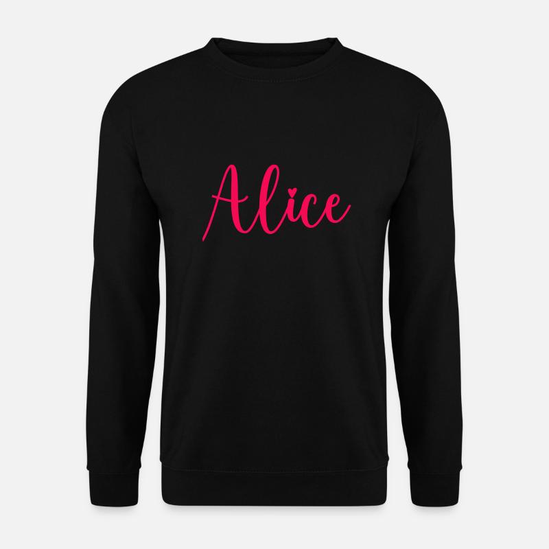 name alice - Unisex Pullover - Schwarz