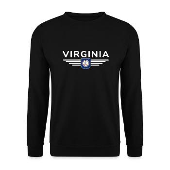 Chemise Virginia Fan – American Spirit - Sweat-shirt Unisexe - noir - Devant - Alina (178cm) & Michal (187cm)