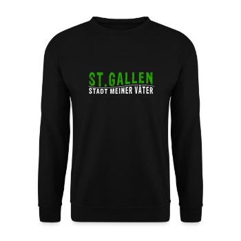 St. Gallen - City of my fathers (Vectorgraphic) - Unisex Sweatshirt - black - Front - Alina (178cm) & Michal (187cm)