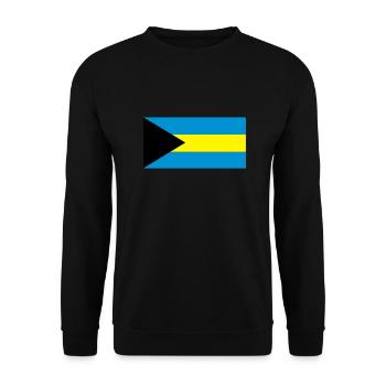 Flag of the Bahamas - Unisex Sweatshirt - black - Front - Alina (178cm) & Michal (187cm)