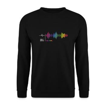 Daily Grind - Festival und Party Shirt Rainbow - Unisex Pullover - Schwarz - Vorne - Alina (178cm) & Michal (187cm)