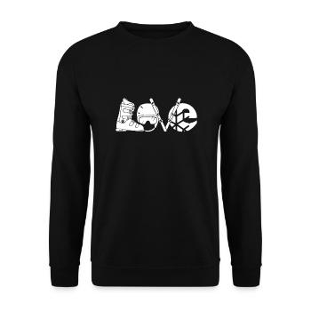 Ski amour chemise - Sweat-shirt Unisexe - noir - Devant - Alina (178cm) & Michal (187cm)