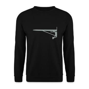 cessna_halb - Unisex Pullover - Schwarz - Vorne - Alina (178cm) & Michal (187cm)