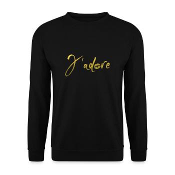 j'adore kiss gold - Sweat-shirt Unisexe - noir - Devant - Alina (178cm) & Michal (187cm)