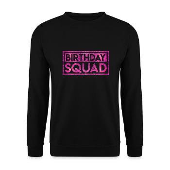 Birthday Squad - Unisex Sweatshirt - black - Front - Alina (178cm) & Michal (187cm)